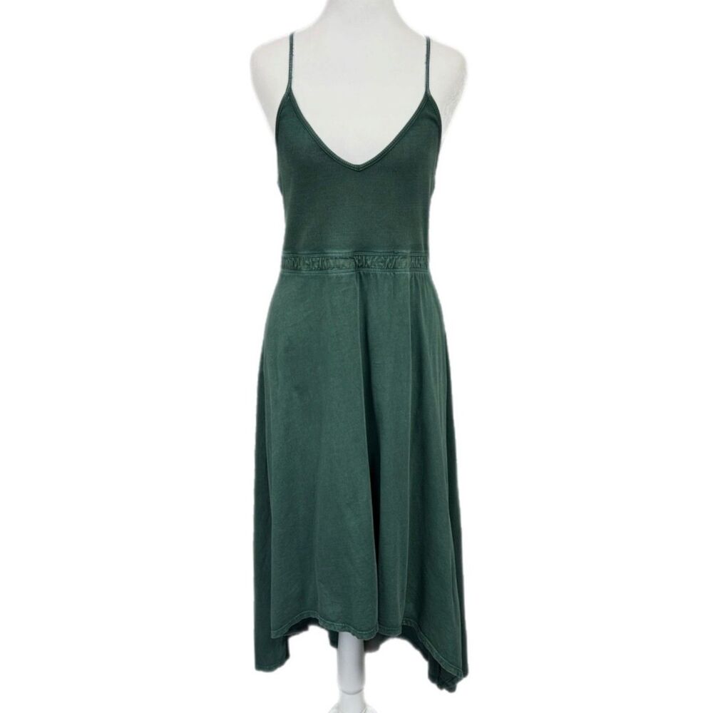 Daily Practice Hi Lo Dress Racer Back Athleisure Goblin Earthy Boho Sz S Green